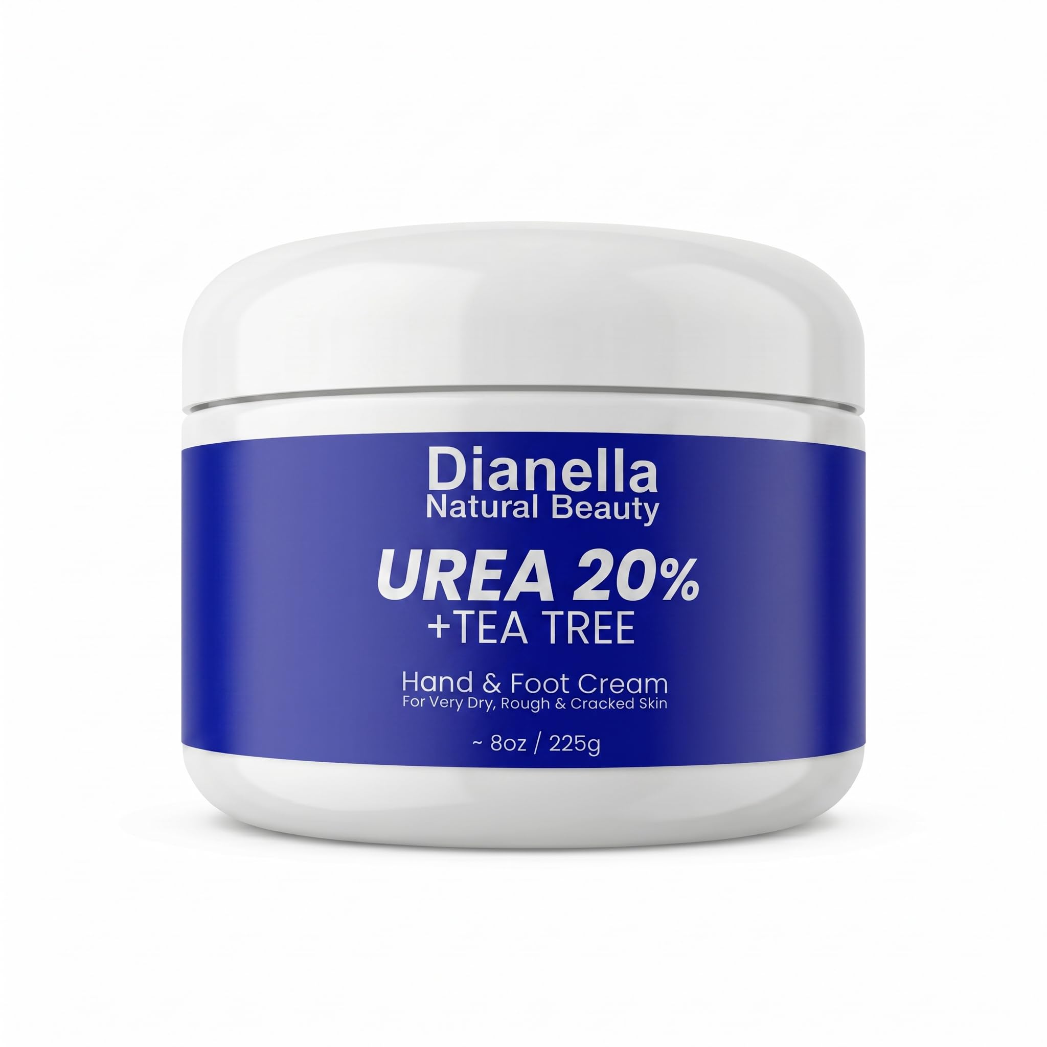 Dianella Urea 20% Foot & Hand Cream, 8 Oz Value Size for Cracked Heels