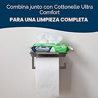 Vista 6 de Cottonelle GentlePlus Toallitas húmedas desechables con aloe y vitamina E, 8 paquetes con tapa abatible, 42 toallitas por paquete