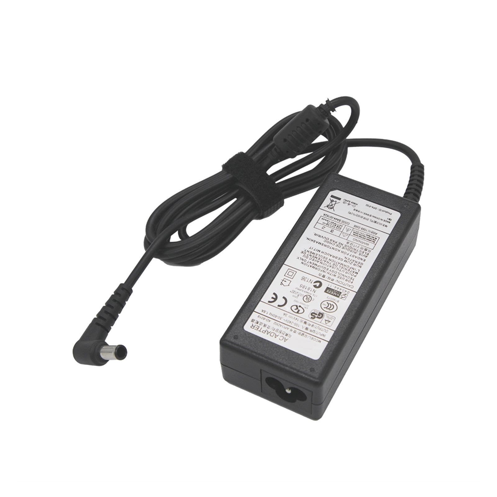 Adattatore 14 V 3 A 6,5 X 4,4 Mm, Compatibile Con Samsung, Monitor LCD BX2235 S23A300B S19A300B S20A300B S22A100N S19A100N S22A200B S22A300B Caricatore for Laptop(Adapter with US plug)