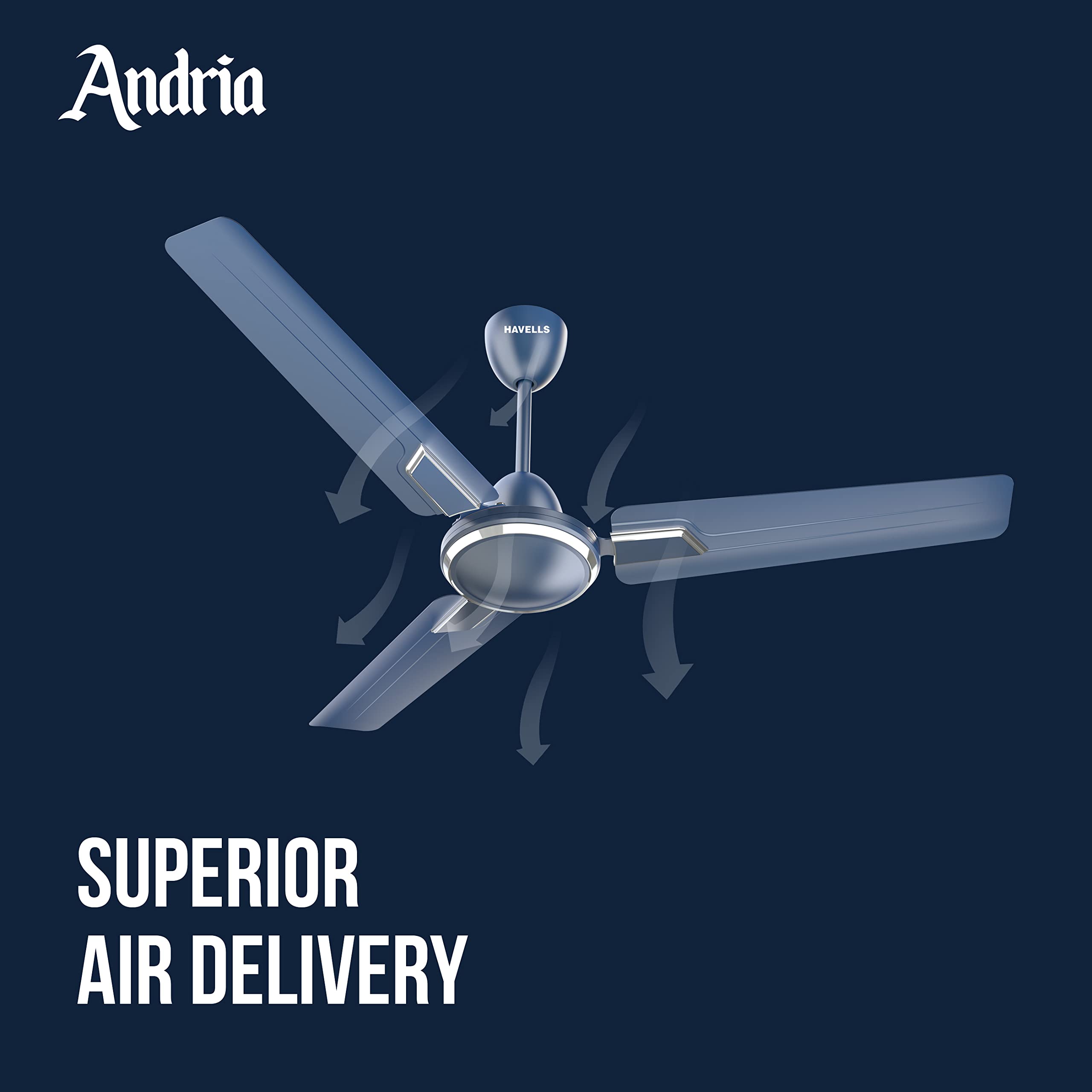 Havells Andria Ceiling Fan - Indigo Blue -5