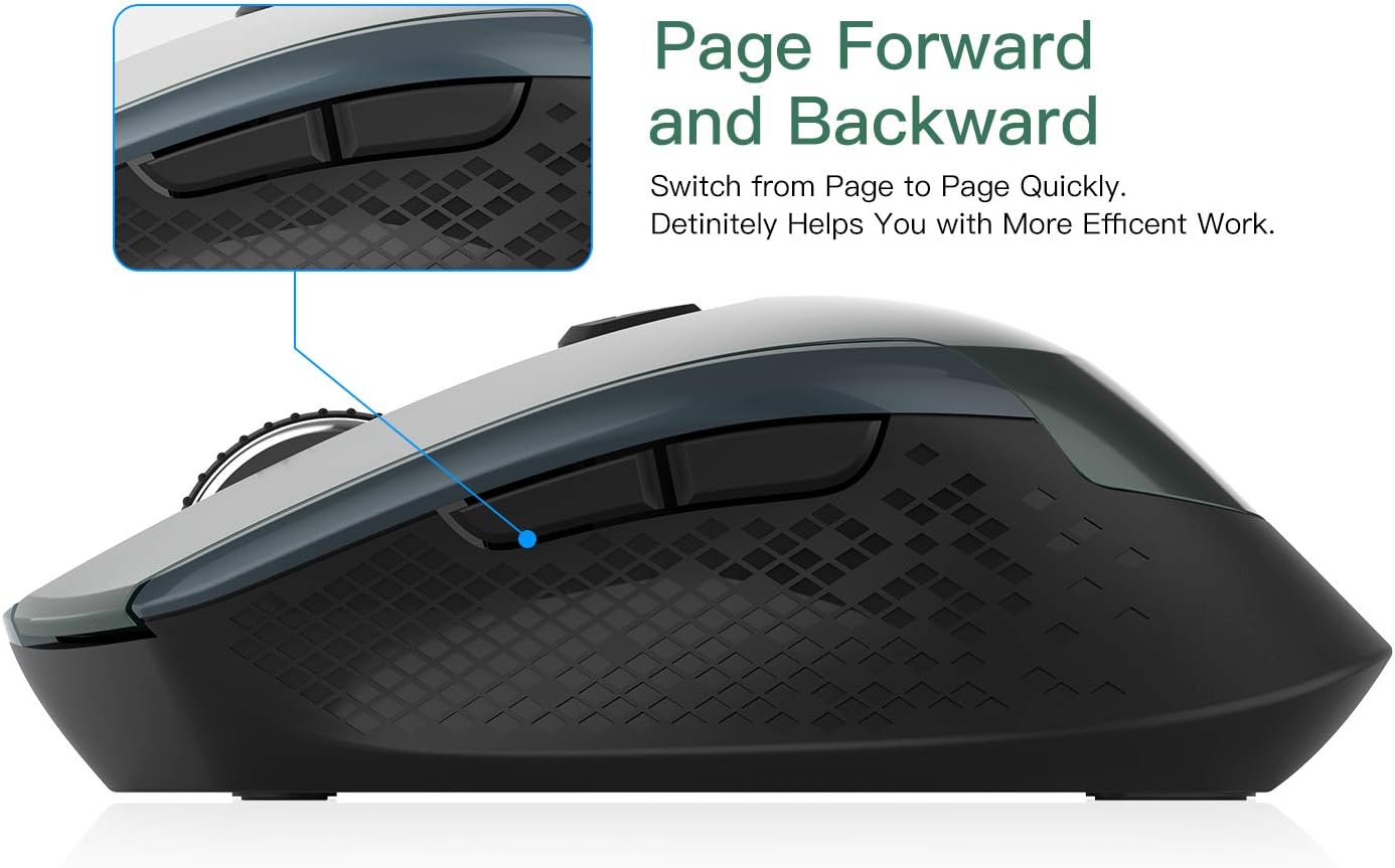 Cimetech Wireless Ergonomic Mouse with USB receiver plugged into a laptop