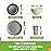 Teivio 32-Piece Kitchen Plastic Wheat Straw Dinnerware Set, Service for 8, Dinner Plates, Dessert Plate, Cereal Bowls, Cups, Unbreakable Colorful Plastic Outdoor Camping Dishes, Gray Stone