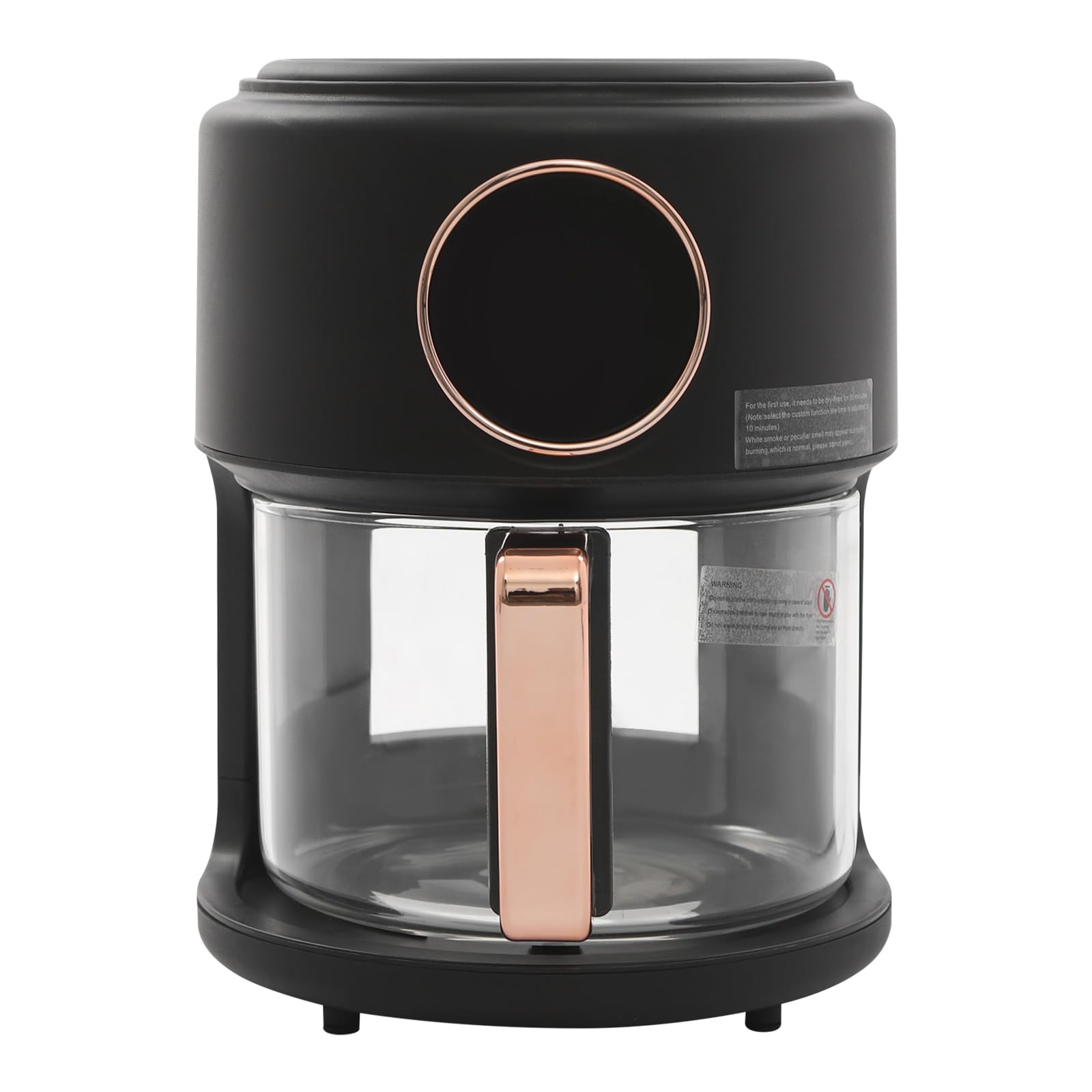 Large Capacity 4 2L Glass Air Fryer 1200W Turbo Air Fryer with 360 Viewable Borosilicate Glass for Home