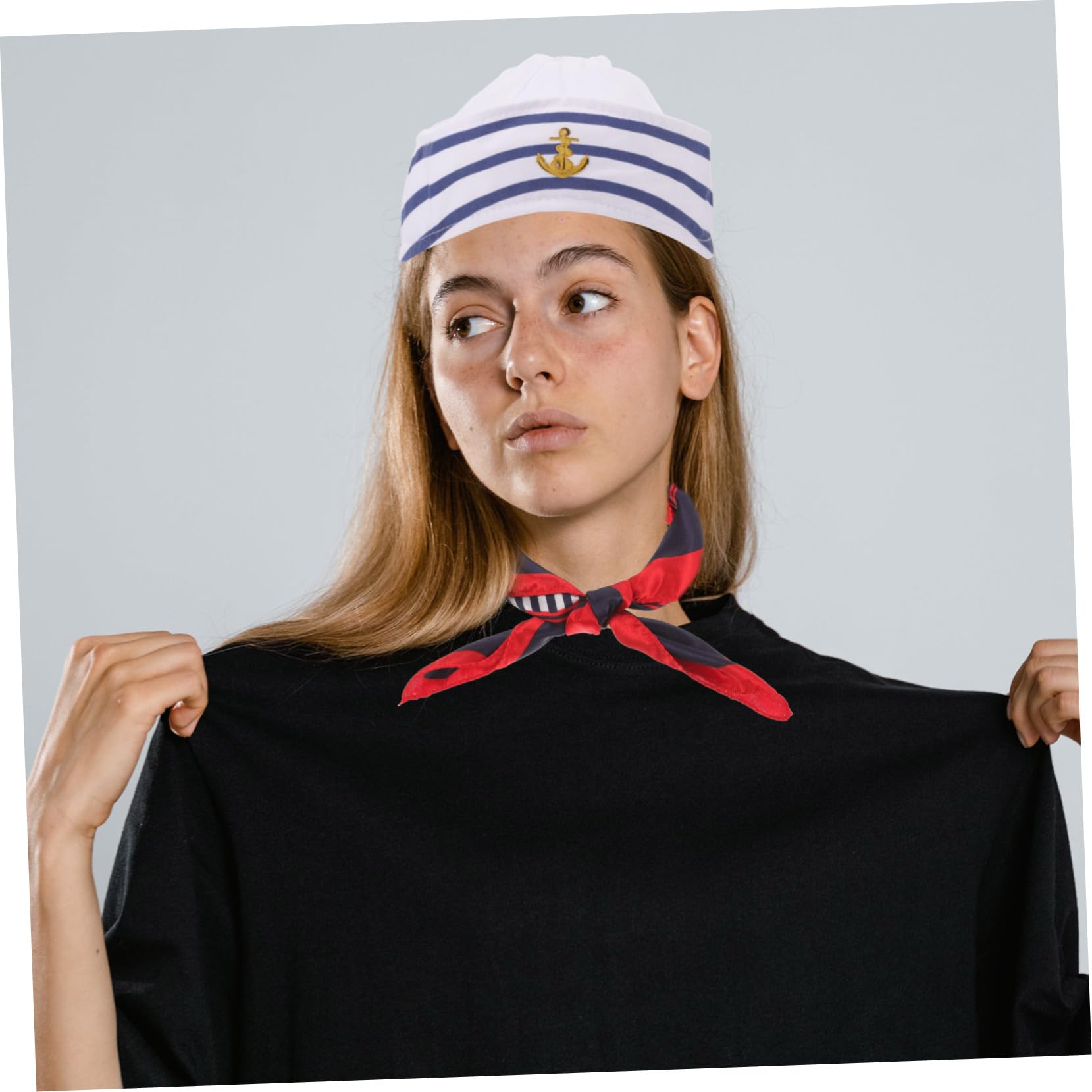GAROZATION Captain Hat Scarf Set Sailor Costume Accessory for Cosplay Party Outdoor