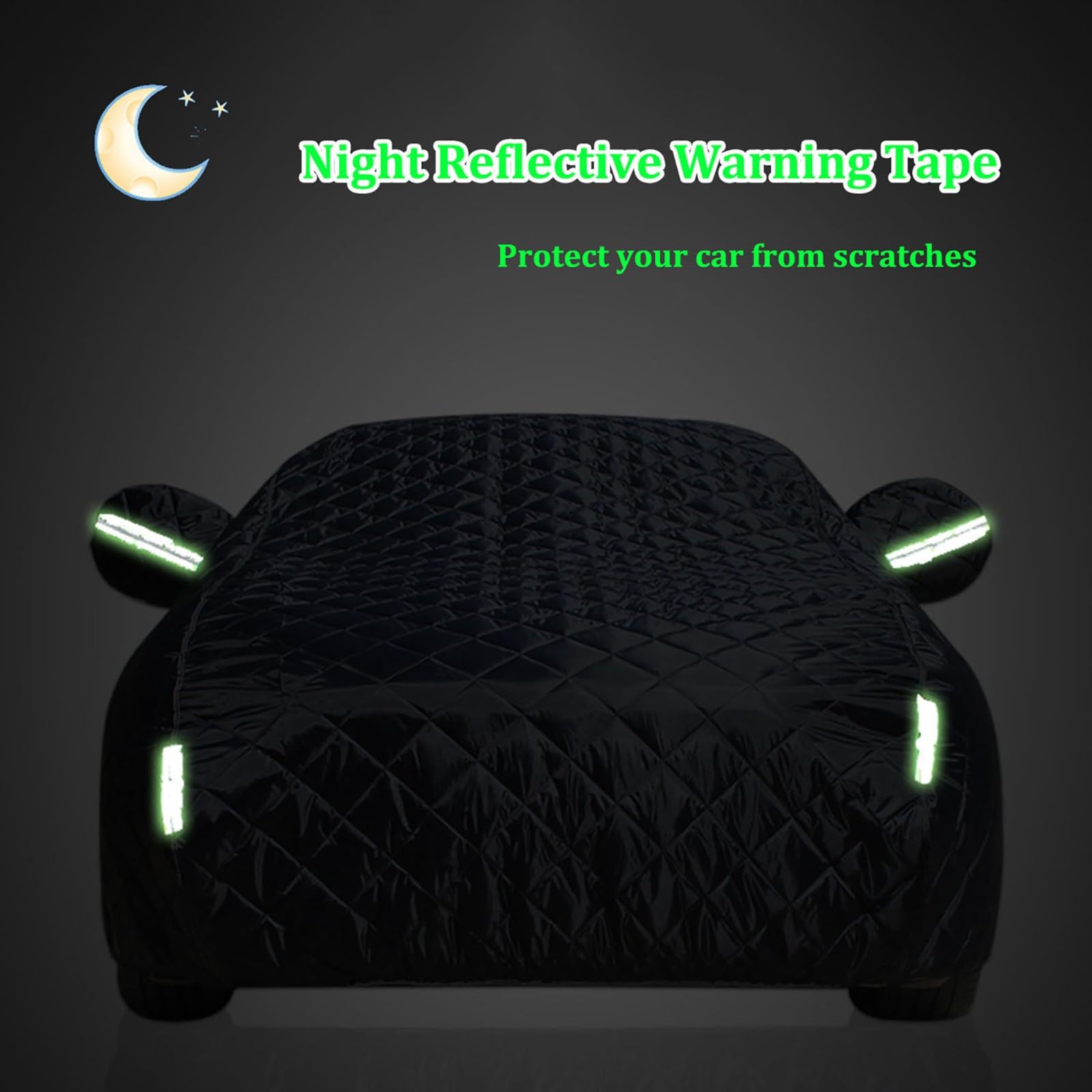 Funda Coche Antigranizo para Eagle Talon 1990-1999,Funda Coche Exterior 5 Capas Acolchada,Impermeable,Transpirable,Anti-UV,Antipolvo,Protección contra Granizo Lluvia Nieve y Viento(Negro)