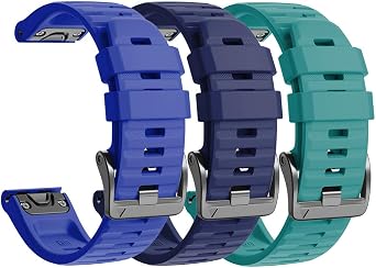 NotoCity Compatible with Fenix 6X Pro Band 26MM Watch bands For Fenix 6X/Fenix 7X/Fenix 5X/Fenix 5X Plus/Fenix 3/HR/Tactix/Descent MK1/D2 Delta PX/D2 CharlieRoyal blue/dark blue/rock blue