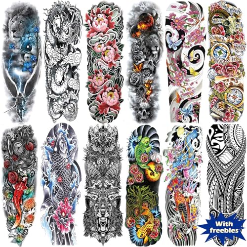 Aresvns Temporary Tattoos Sleeve Set