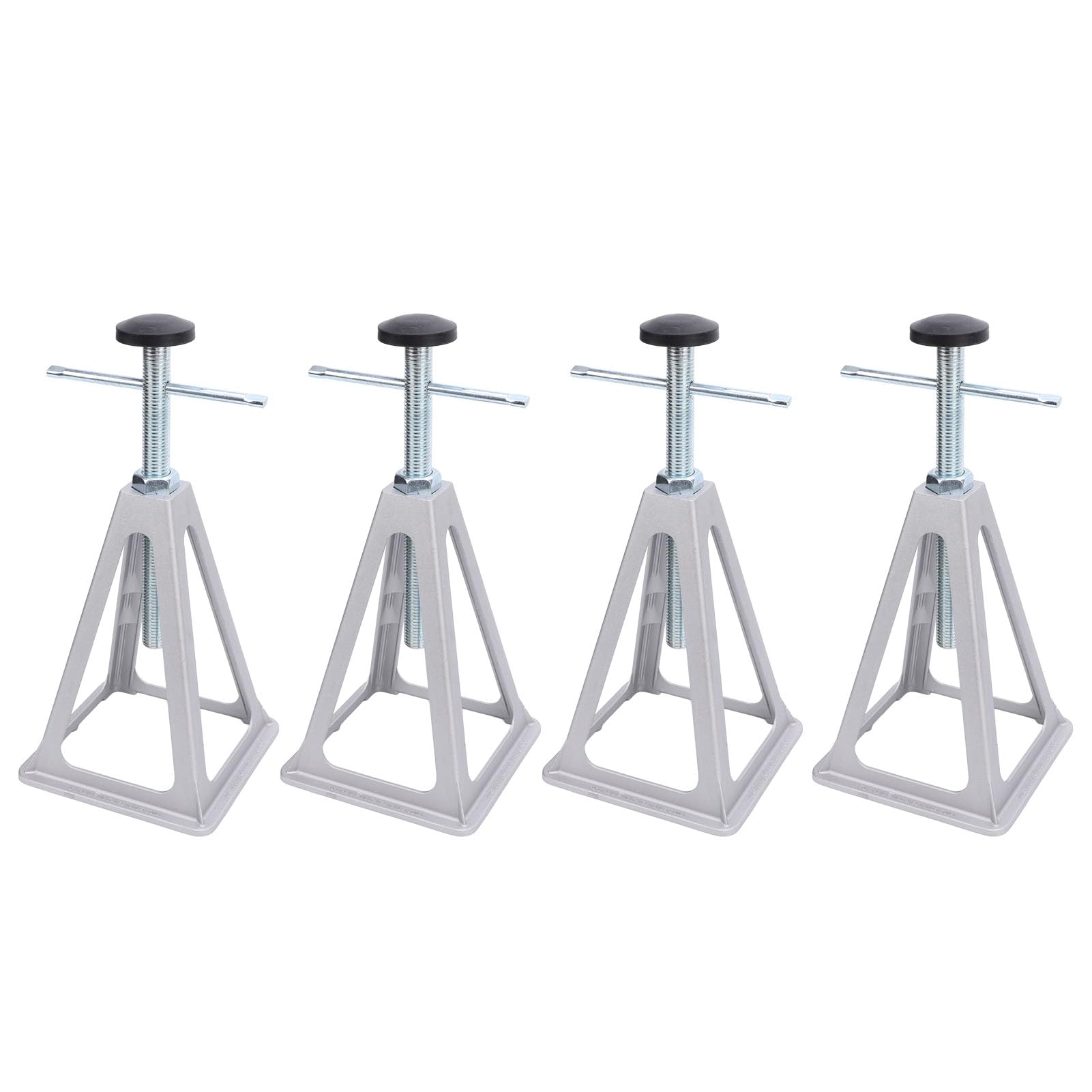 Gatos Estabilizadores Ajustables para Vehículos Recreativos, 4 Piezas de Soportes de Aluminio, Gatos de Tornillo de Nivelación de Carga de 2,7 T para Remolques de Viaje,