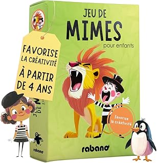 Jeu de mimes pour Enfants | Jeu éducatif et Cadeau pour Filles et garçons | Jeux à partir de 4, 5, 6, 7, 8, 9 Ans | Cadeaux pour Enfants | Jeu Plein air