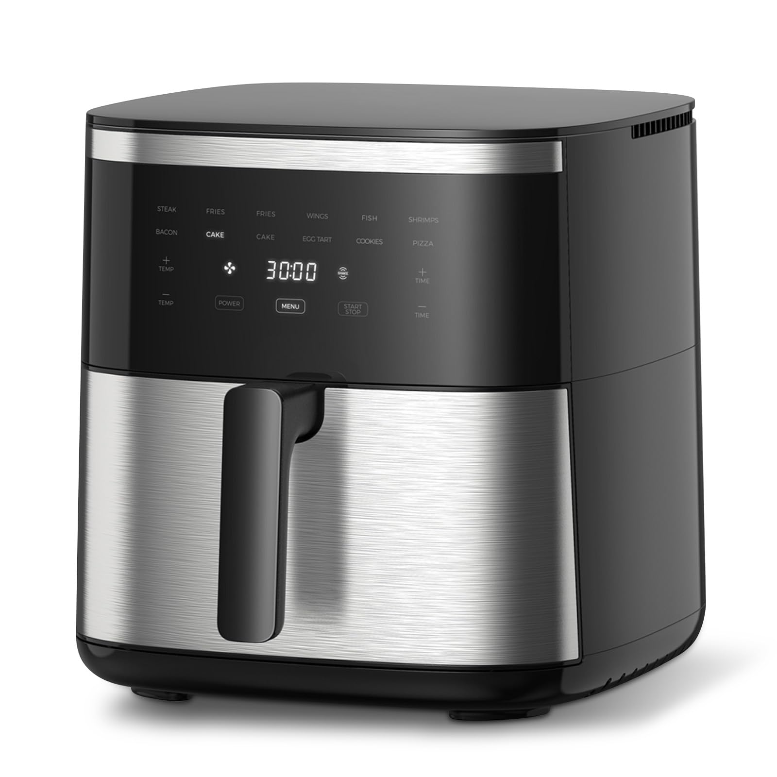Friggitrice ad Aria 7 Litri, Airfryer Senza Olio con Touch Screen, Friggitrice XXL 1800W, Modalità Shake, One-Touch Display, Tempo e Temperatura Regolabili 80-200℃