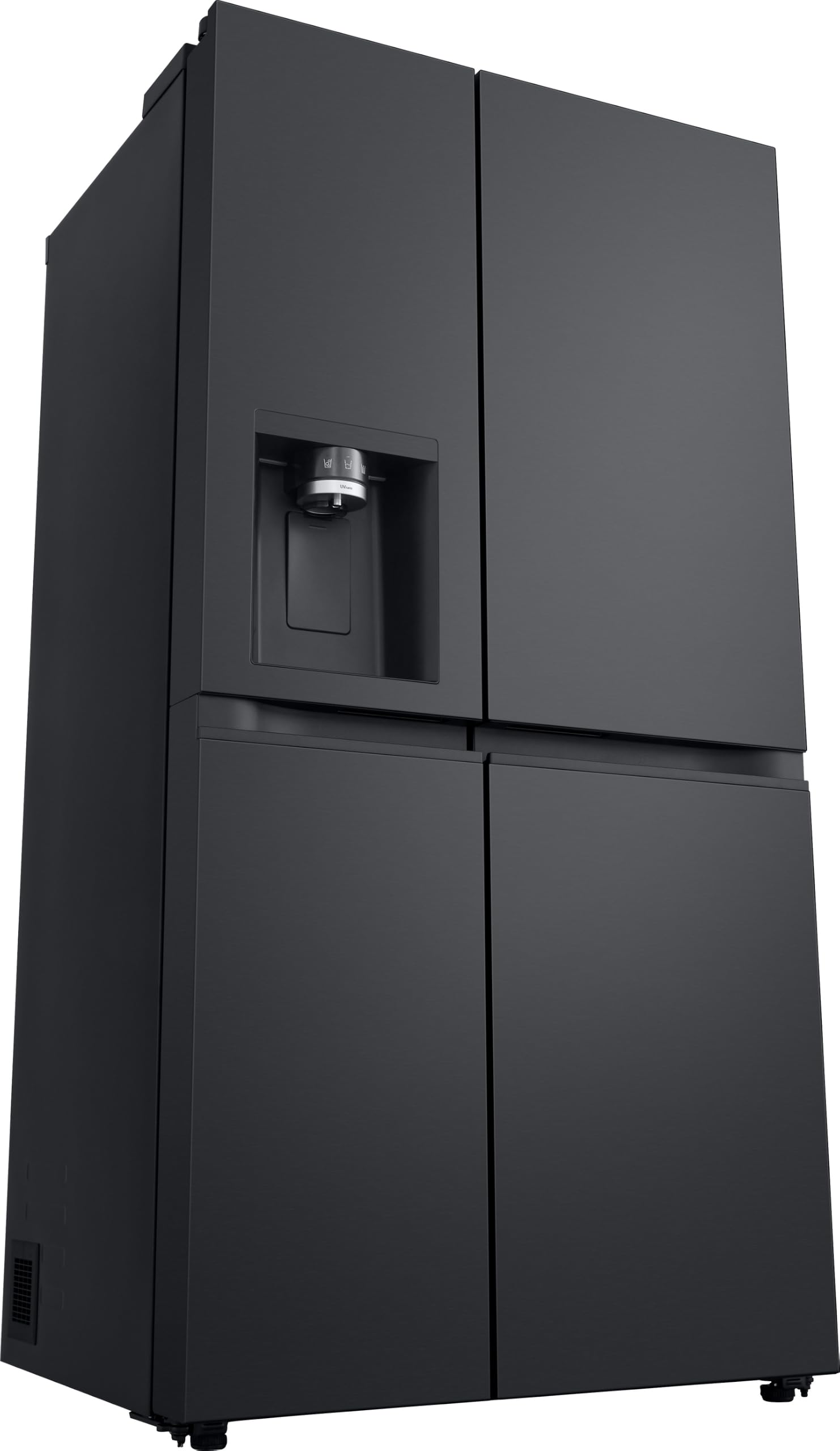 LG GSLE91EVAC Side by Side Kühlschrank, Klasse C, 628 L, Multi-Door Kühlschrank mit Gefrierfach, Eis-, Crushed Ice- Wasserspender mit UVnano, Total NoFrost, Smart Inverter Kompressor, Wi-Fi