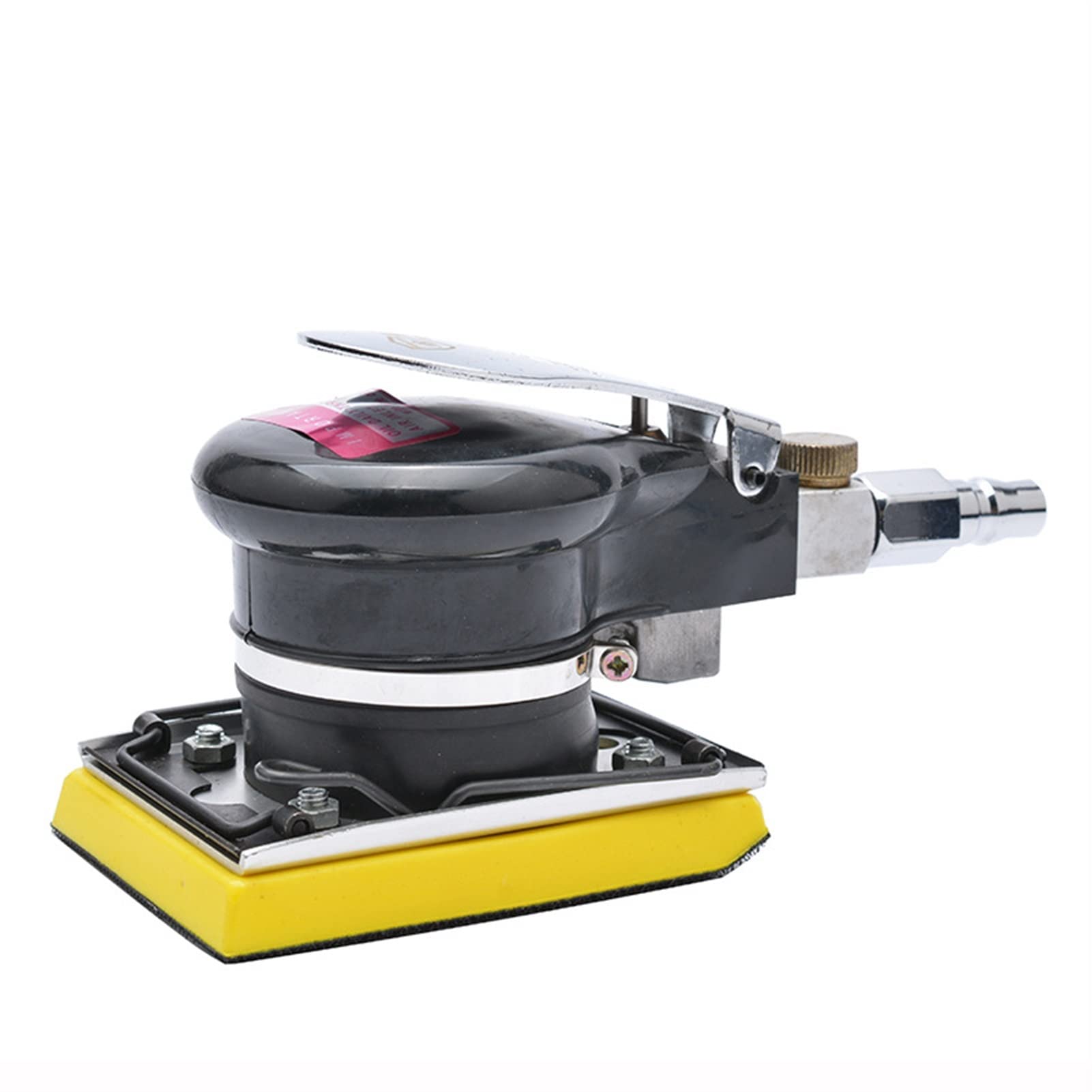 Amrttwy Black Air Tools, Pneumatic Sander Triangle And Square Sanding Tool Portable Air For Furniture Polishing And Dry((110 * 100Mm))