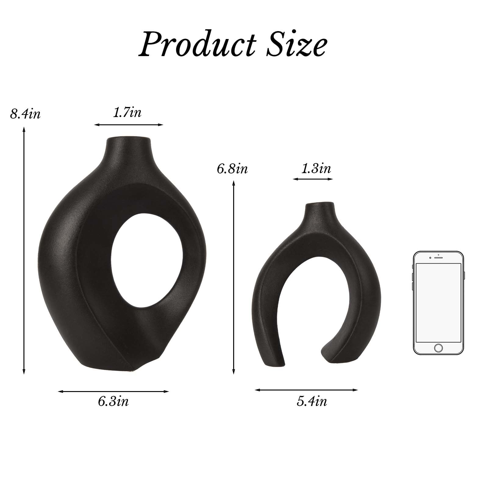 maozyiltle Ceramic Hug Flower Vase, Modern Indoor Decorative Vases - Image 2
