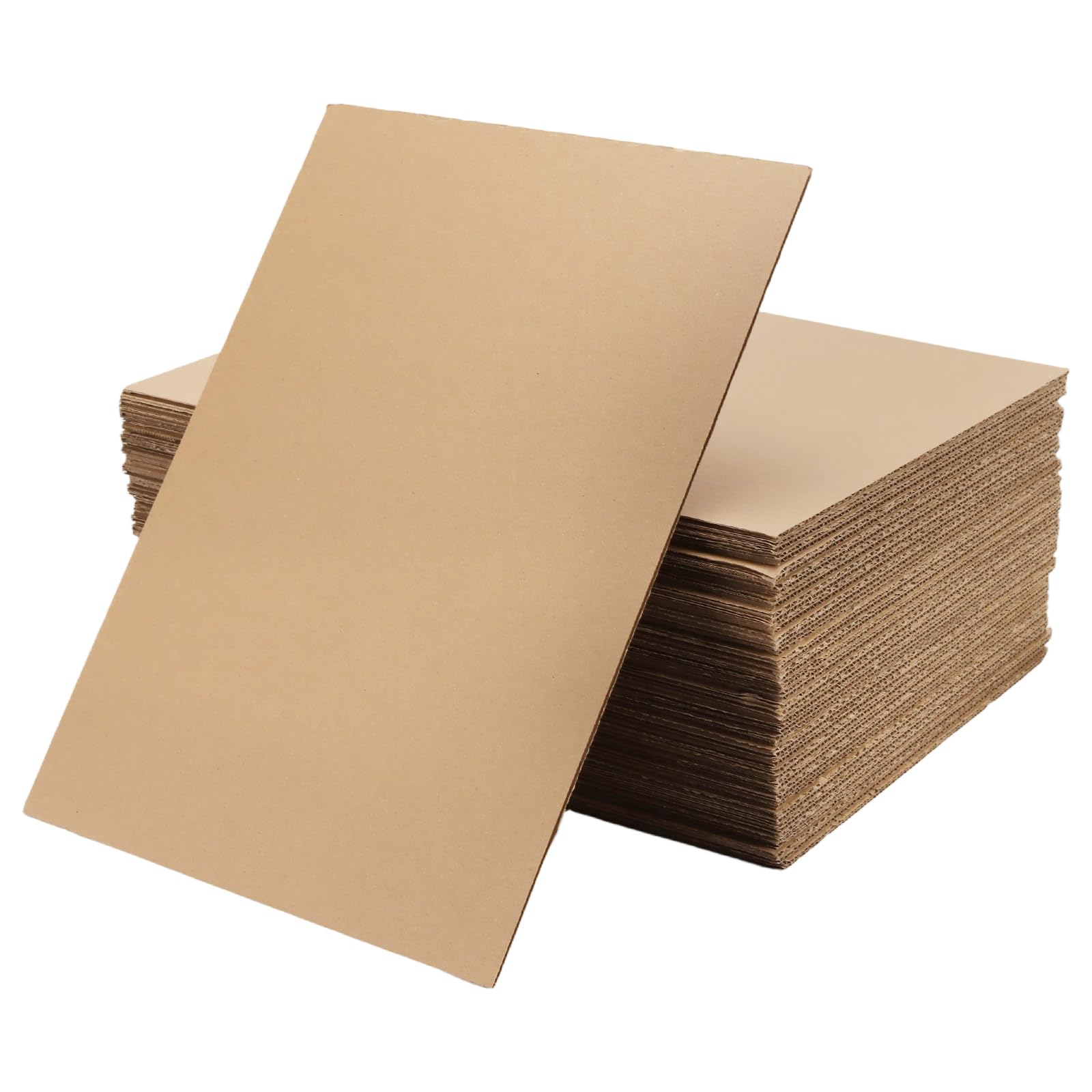 Carton ondulé 30 x 40 cm, Lot de 60 feuilles, Kraft pour emballage et loisirs créatifs