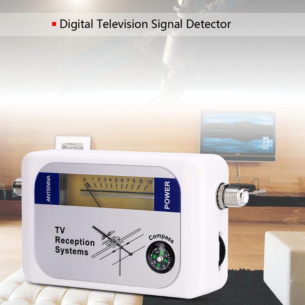 Socobeta Détecteur de Signal TV Antenne Détecteur de Signal -T Détecteur de Force de Signal Détecteur d'antenne TV HD avec Fonction de rétroéclairage pour antenne