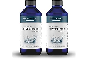 Optivida Health Nano Silver Liquid Supplement - Discover Powerful Immune Defense with...