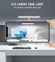 Vista 4 de Lámpara de escritorio LED para el hogar y la oficina con base, luz de tarea para arquitectos que cuida los ojos con cuello de ganso ajustable