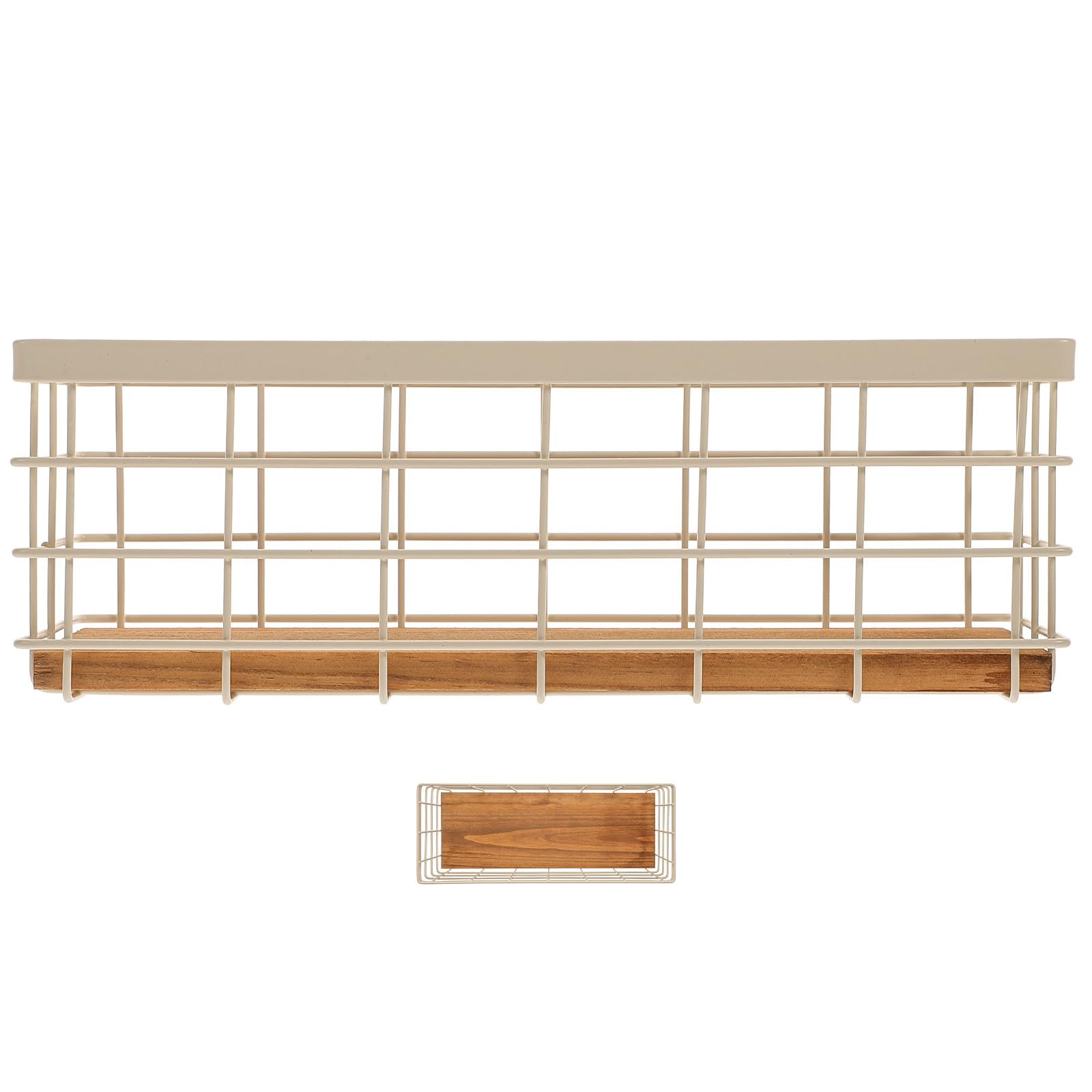 Cesta colgante de hierro para organizar la cocina y el baño con elegancia