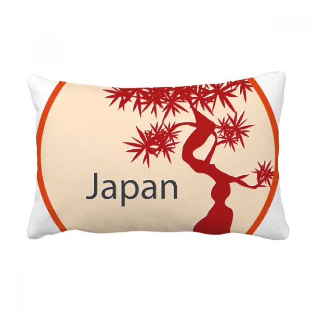 Cadeau déco maison original avec ce coussin arbre rouge japonais