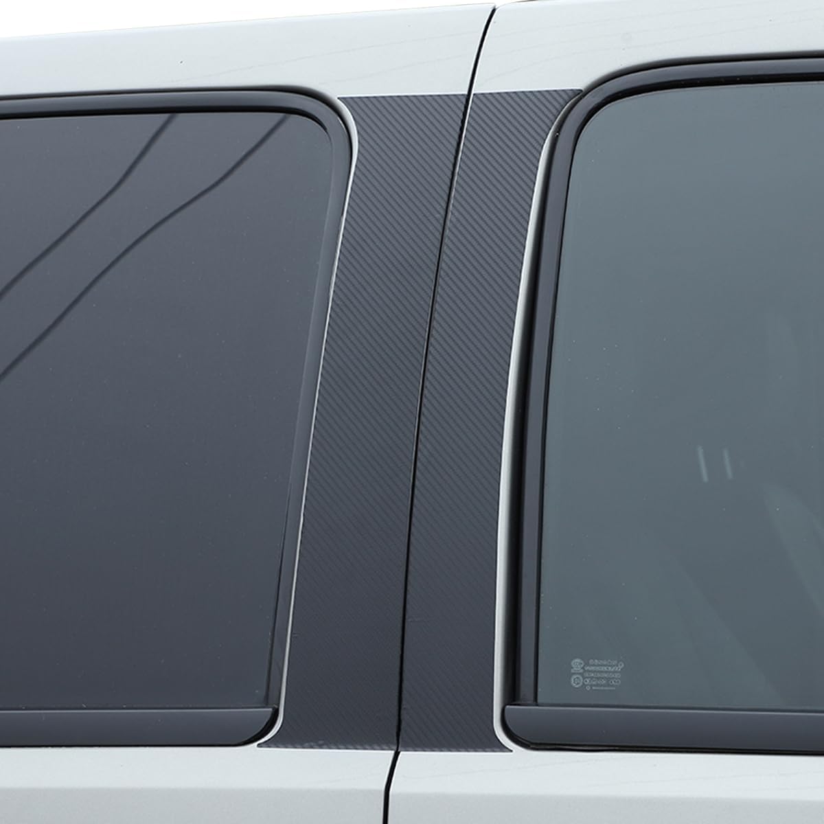 4PCS Pillar Posts Door Window Cover Trim Decals Stickers Compatible with Chevy Chevrolet Silverado/Avalanche/GMC Sierra 2007-2013 Exterior Accessories (Polyvinyl Chloride (PVC), Carbon Fiber Look)