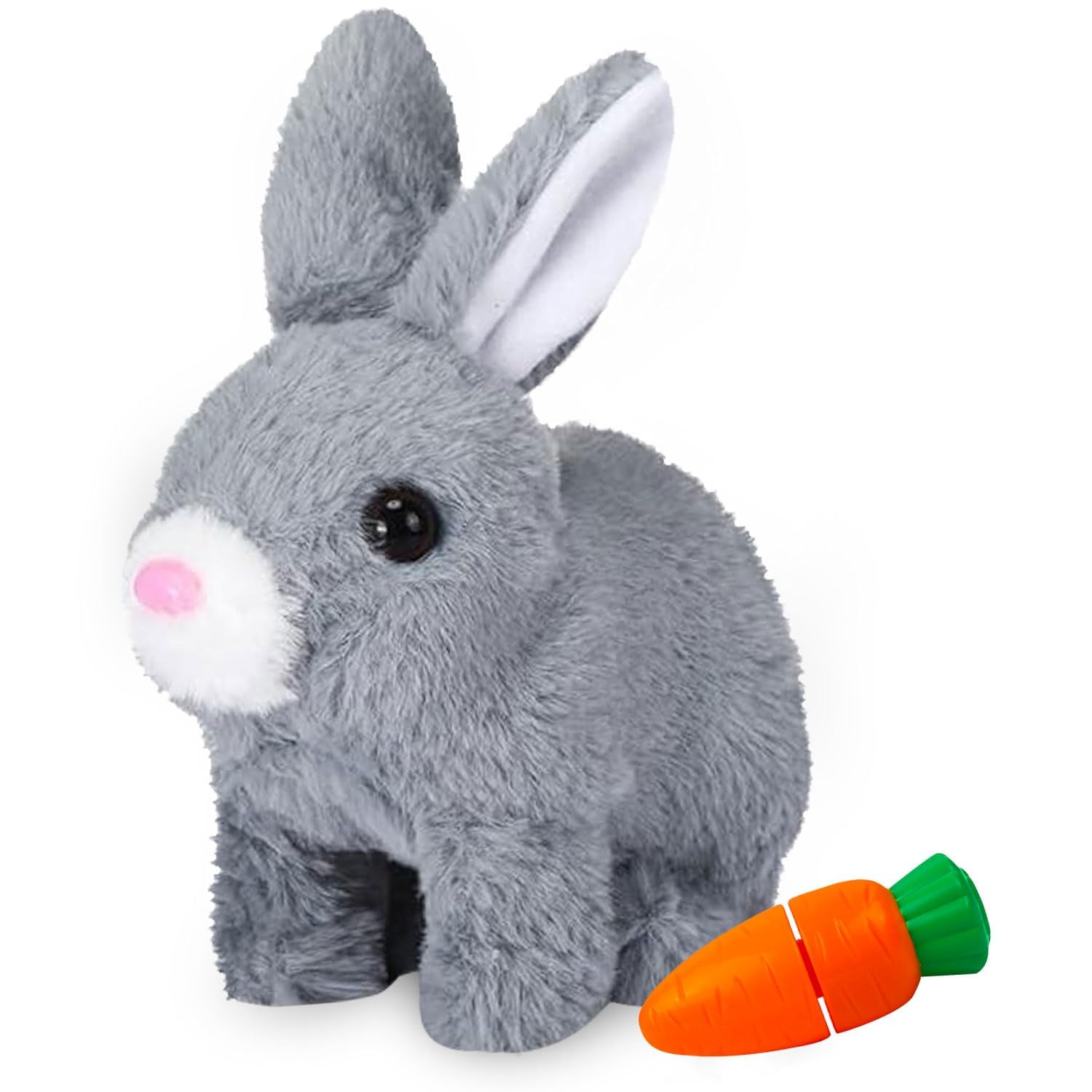 Sunshine smile Hüpfendes Kaninchen,Sprechender Hasen,Hasen Kuscheltiere Klein, Interaktives Kaninchen Haustier,Elektronisches Plüschhase mit Geräusche Macht