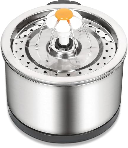 Miniatura 1 de Onliciple Fuente de agua para gatos fuente de agua para mascotas de 25 L8455 onzas con bomba ultra silenciosa cuenco dispensador de agua para perros