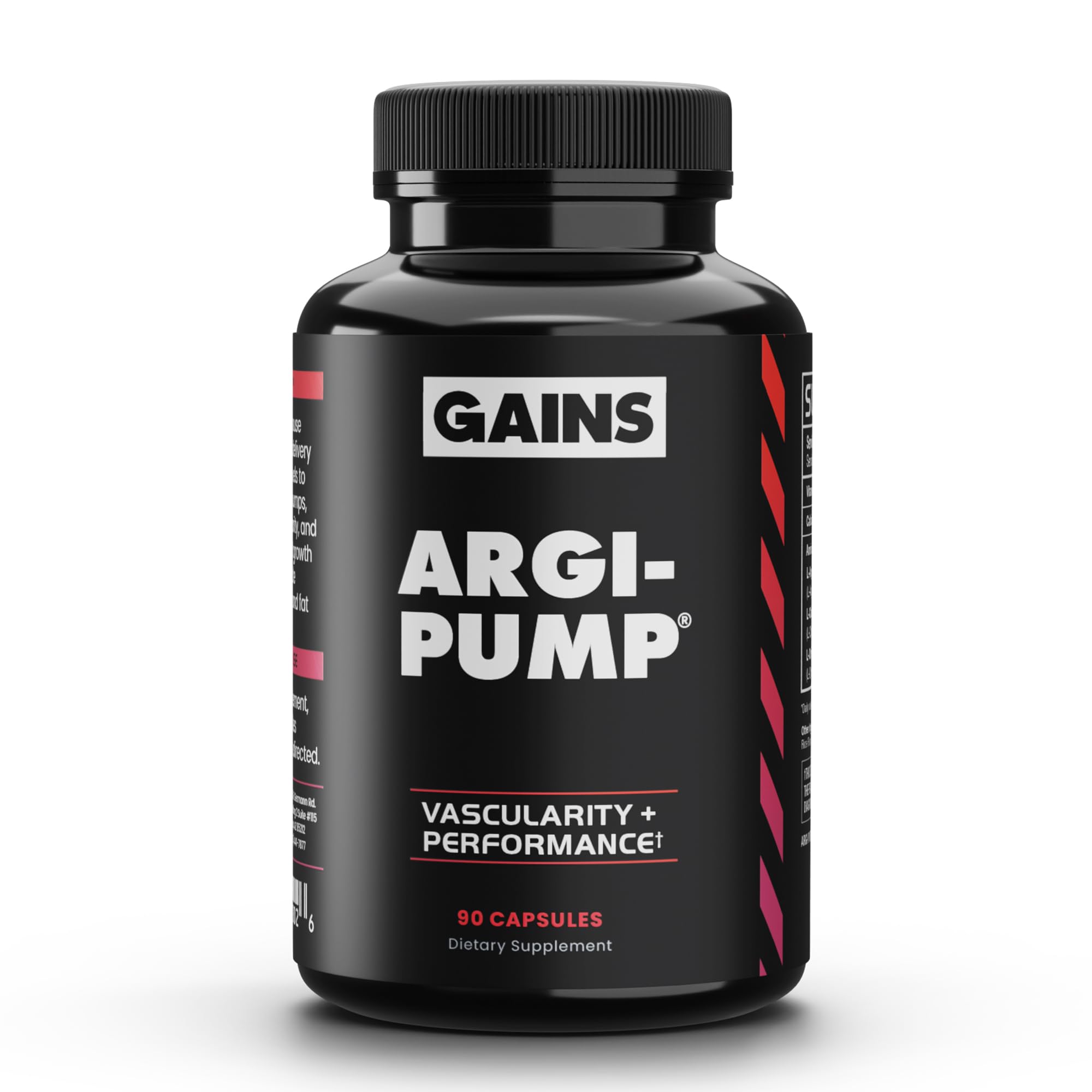 Gains in Bulk L-Arginine Amino Acid Supplement, 90 Capsules