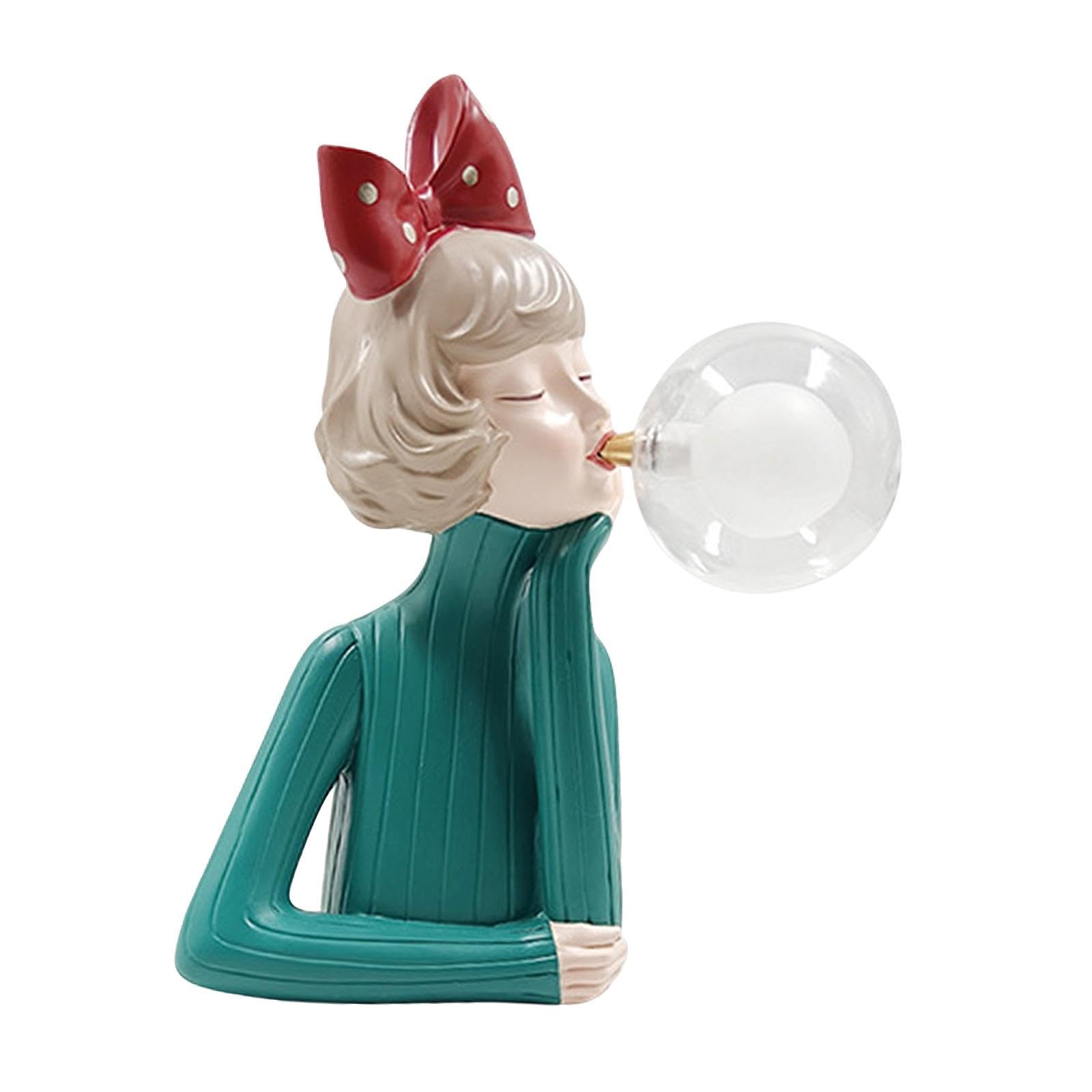 Baoblaze Night Light,Bubble Girl,Bedroom Decoration,Nordic Cozy Atmosphere Warm Living Room Bedside Lamp,Creative Lamp for Kids Adults, E