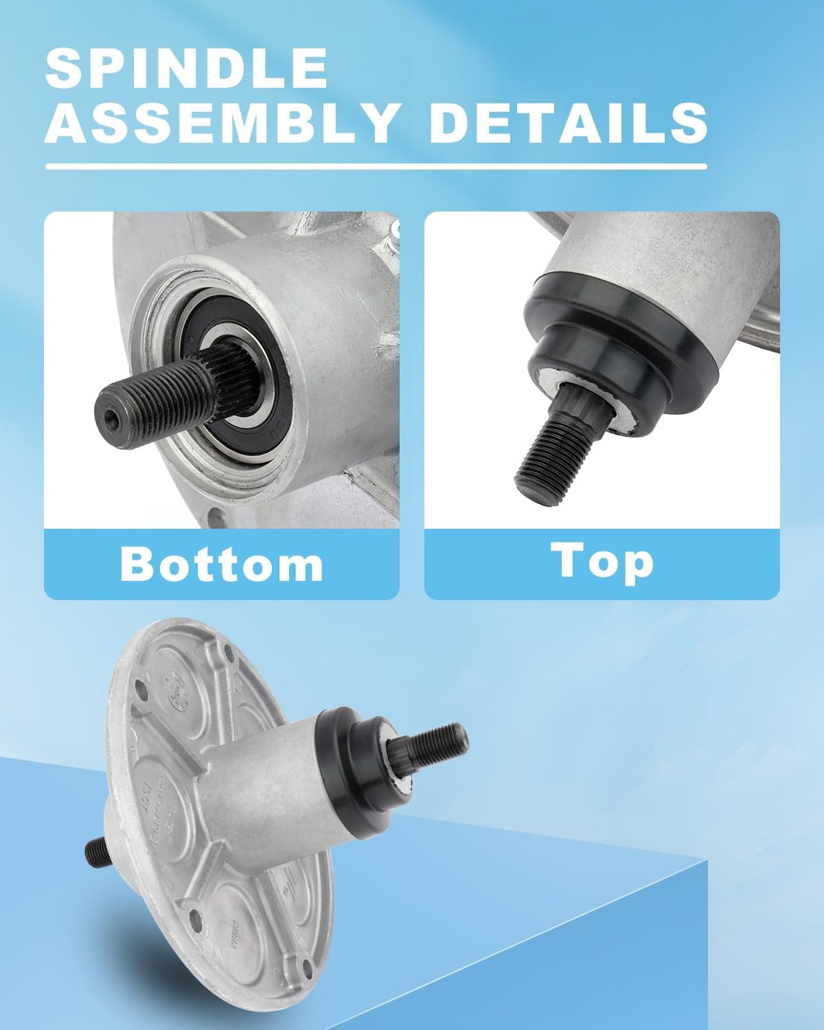 ACEBRI 1001200MA Spindle Assembly for Murray 1001200 1001046 Mandrel Assembly 38" 40" 42" 46" Lawn Mower for Murray 385000 405000 425001 1 Pack