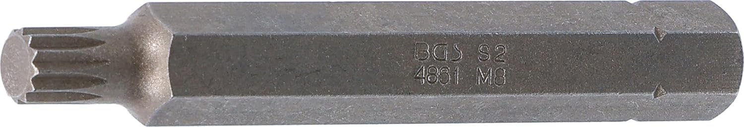 BGS 4861 | Bit | length 75 mm | 10 mm (3/8") Drive | Spline (for XZN) | M8
