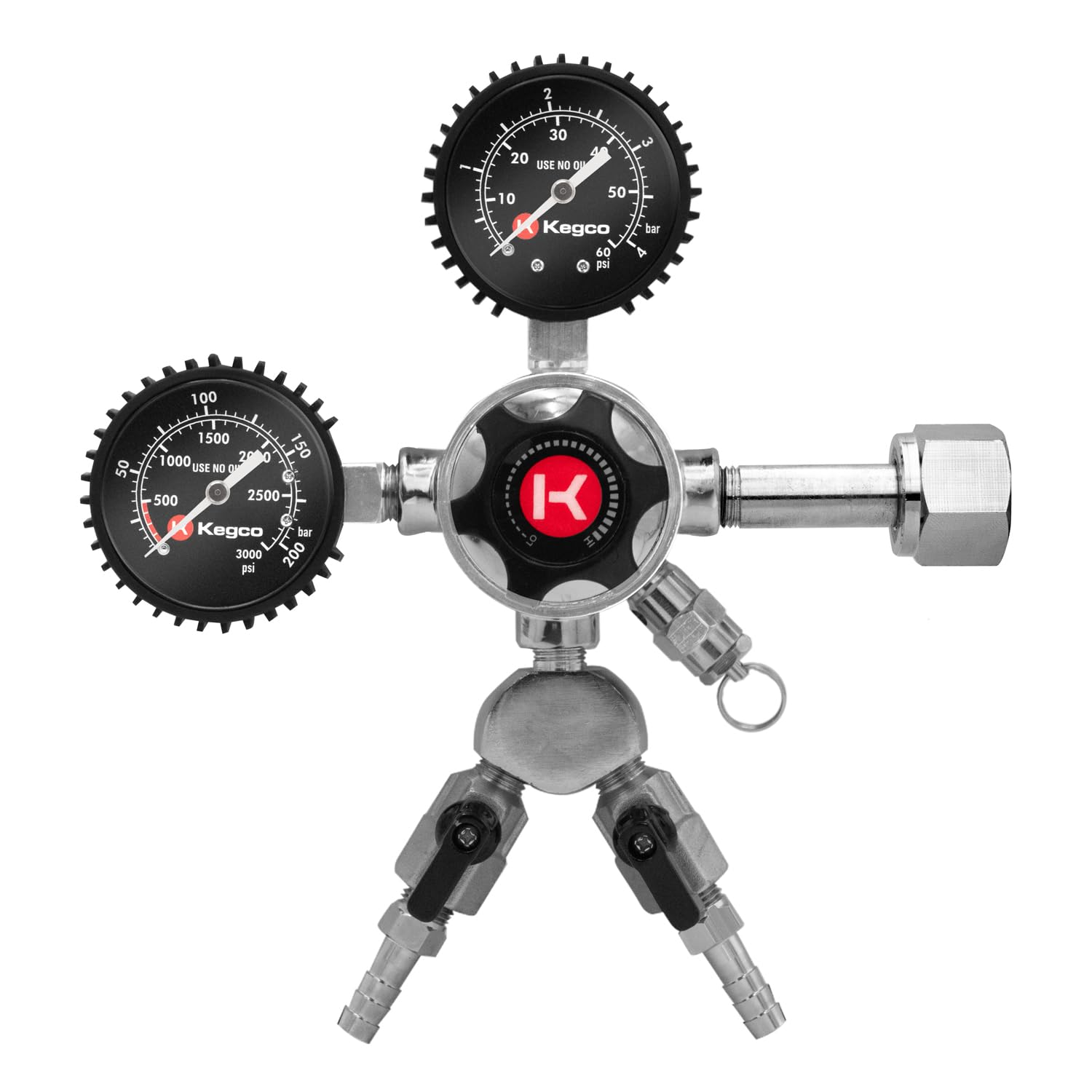 - Kegco Elite Series Dual Gauge CO2 Draft Beer Regulator, 2 Product, Chrome