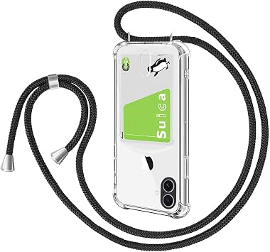 Cavor iPhone 16 Smartphone Shoulder Crossbody Case, Neck Strap, Diagonally Worn iPhone 16 Shoulder Case with Dedicated Cover Strap, Slim iPhone 16 Case, Card Storage, iPhone 16 Wallet Cover, iPhone 16