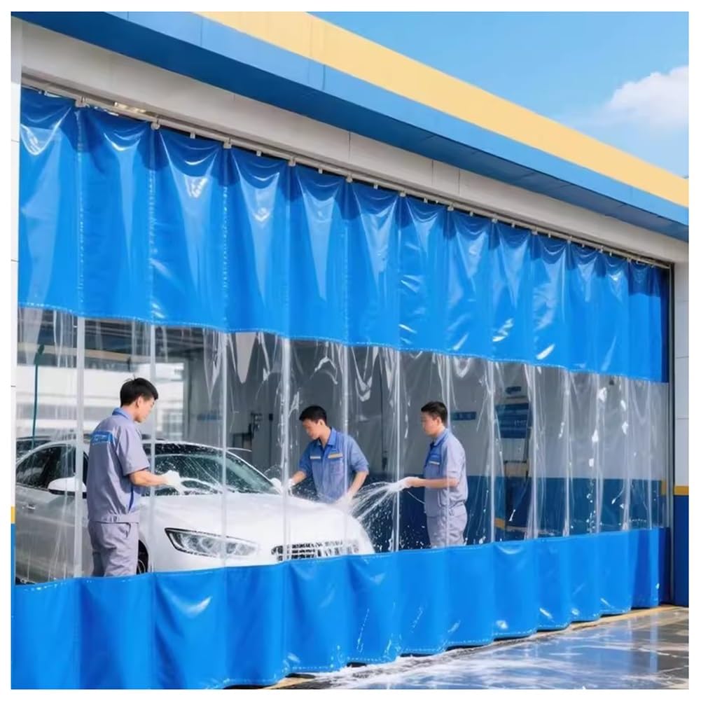 Separador de lavado de coche impermeable y mampara móvil con rodamiento para talleres