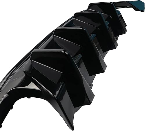 Miniatura 4 de Difusor trasero para parachoques compatible con Chevrolet Camaro 2016-2022, cenefa inferior estilo fábrica, color negro brillante