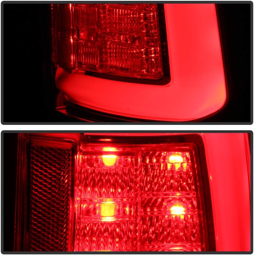 ACANII - For 2009-2018 Dodge Ram 1500 10-18 Ram 2500 3500 Truck Red LED Tube Tail Lights Brake Lamps V2 Left+Right