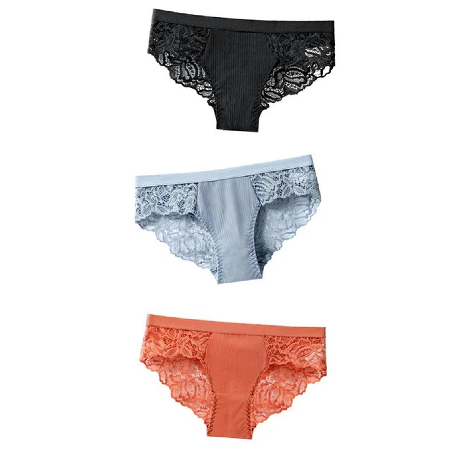 Bielizna damska Confort Majtki Majtki Bezszwowe Figi Koronkowa Bielizna Damska Bielizna Dla Kobiet Majtki Kwiatowe - h-XXL/3 szt, H 3 szt, XXL