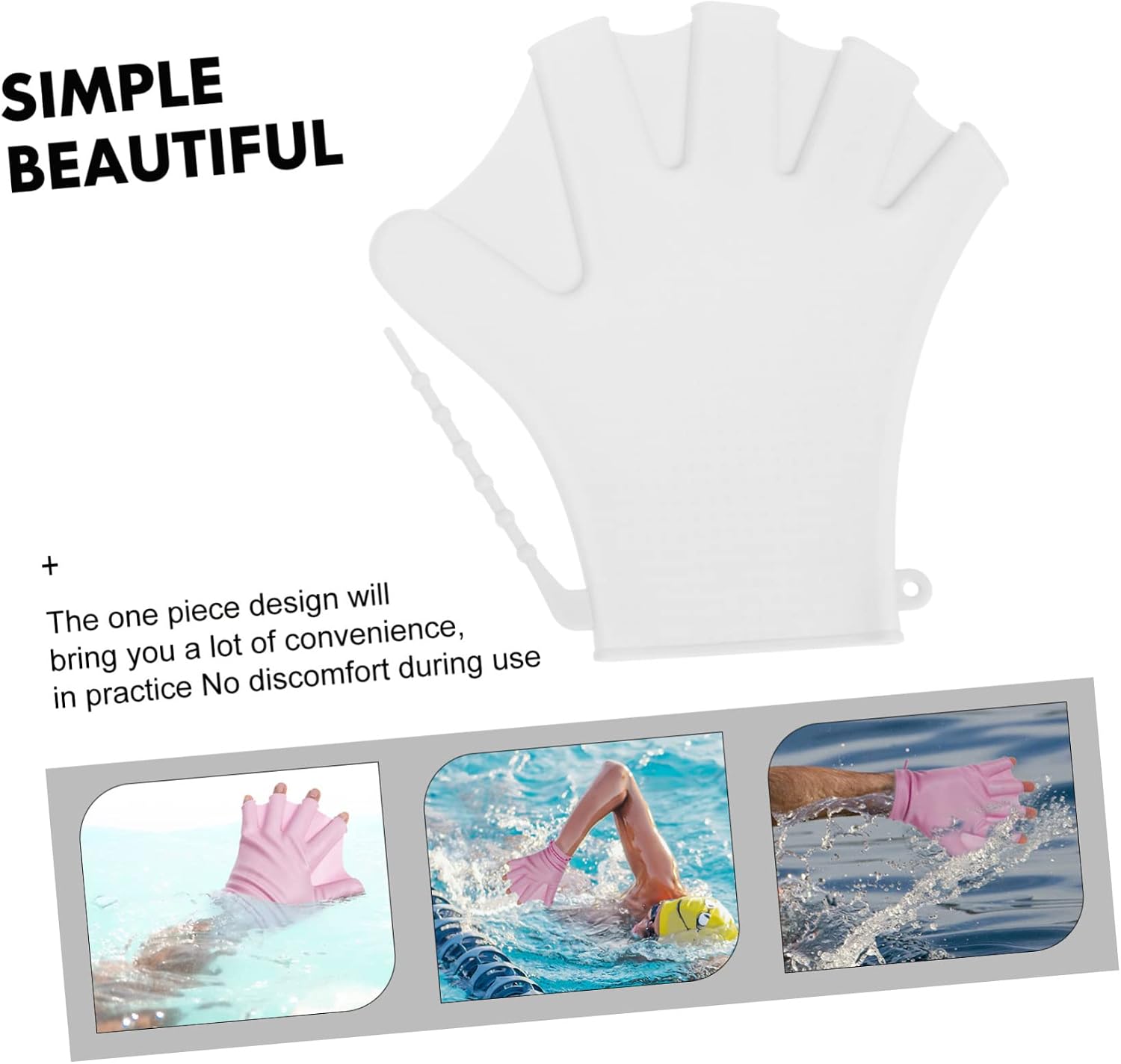 Toddmomy Swimming Gloves Cue Webbed Gloves Swim Practicing Hand Cover Mens Glives for Swimming Waterproof Goggle