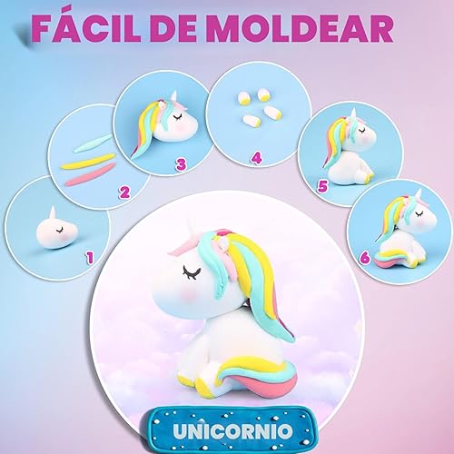 Miniatura 4 de Magic Clay - Arcilla seca al aire en 36 colores, arcilla para modelar para niños con herramientas, suave y ultraligera, juguetes regalos para niños