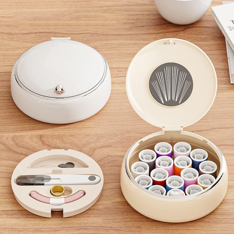 LWECMGSA Mini Household ABS Magnetic Suction Needle Thread Box Portable Patch Repair Kit Sewing Bag