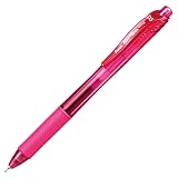 Pentel EnerGel-X Retractable Liquid Gel Pen (0.5mm) Needle Tip, Fine Line, Pink Ink, Box of 12 (BLN105-P) – view 4