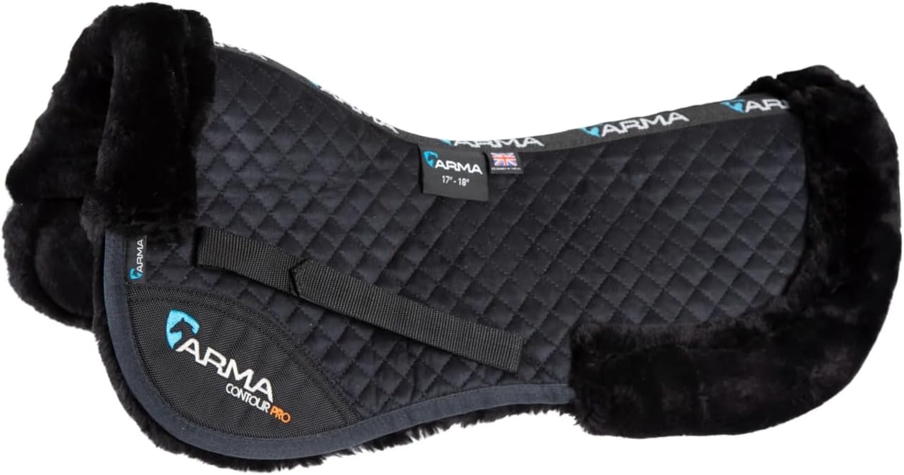 Shires ARMA Suede Half Pad, Jumping Saddle Pad, English Saddle Pads, Saddle Pad for Horses, Half Pad, English Half Pad