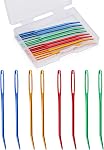 UOOU 73 Pcs Yarn Needles Set, Large Eye Plastic Sewing Needles, Large Eye Blunt Darning Needles, Sewing Needles with Threaders for Crocheting, Sewing, Knitting