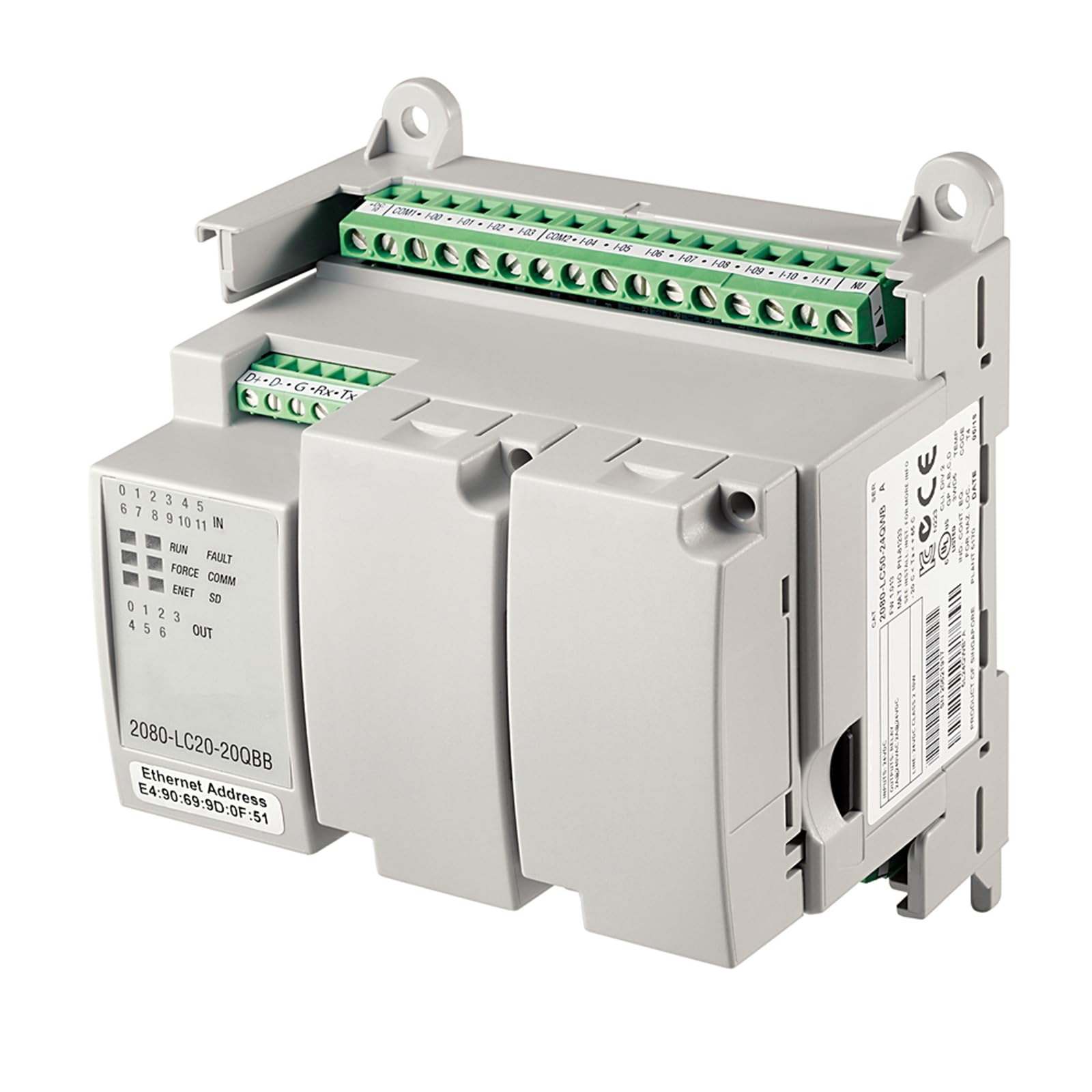 2080-LC20-20QBB Micro820 20 I/O ENet/IP Controller with Warranty