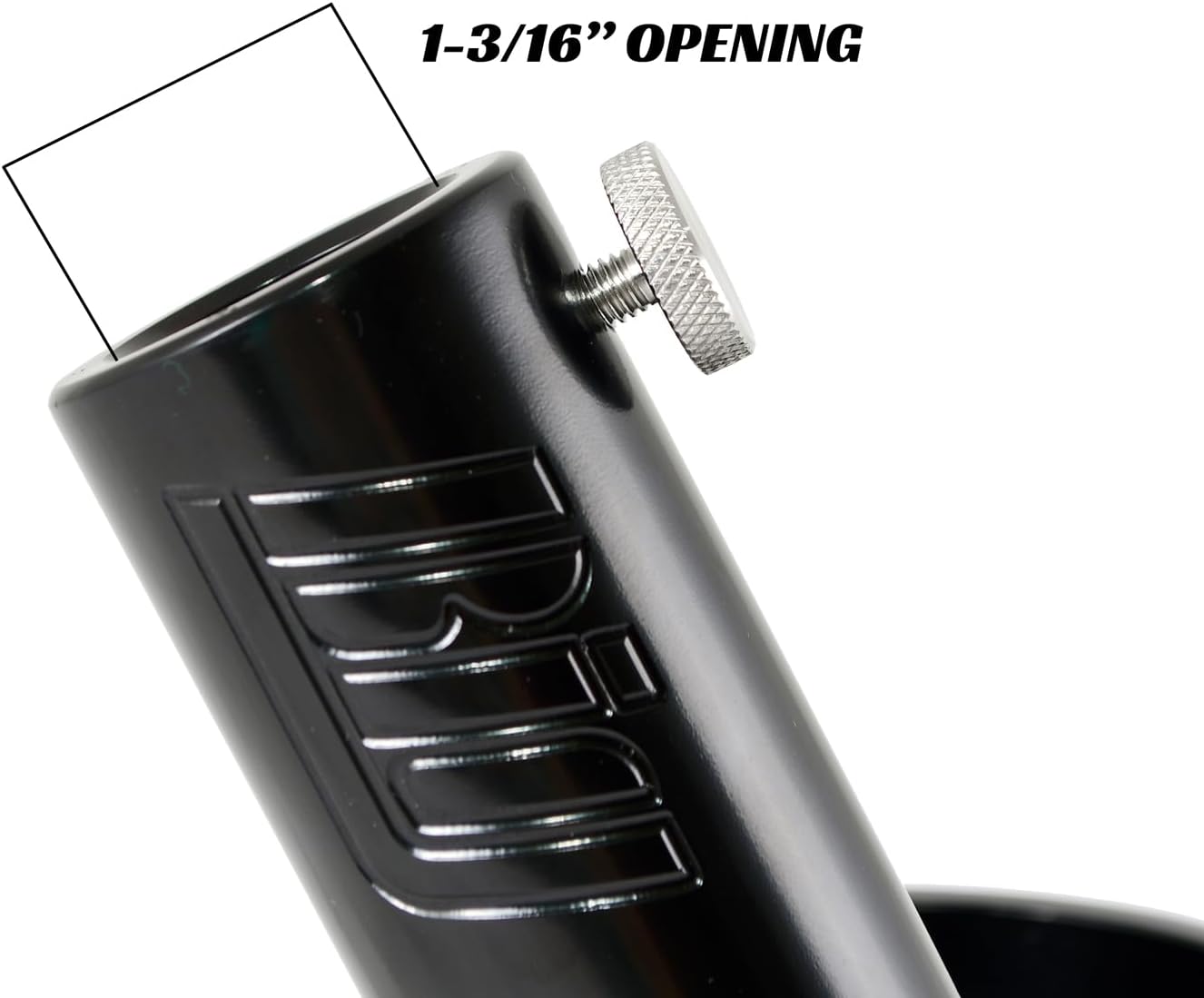 Premium Flag Holder from Big Air Wake Towers | 360-Degree Adjustable- Sturdy | Marine - Boat - Pontoon - Wakeboard Tower (Black Universal Clamp | one-size-fits-all | accommodates 1.5" up to 3" tubing)