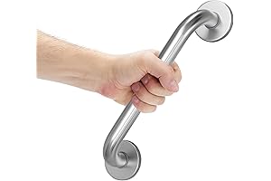 AmazerBath Shower Grab Bars: Enhanced Safety in Bathrooms with 12" Length and Anti-Slip Features