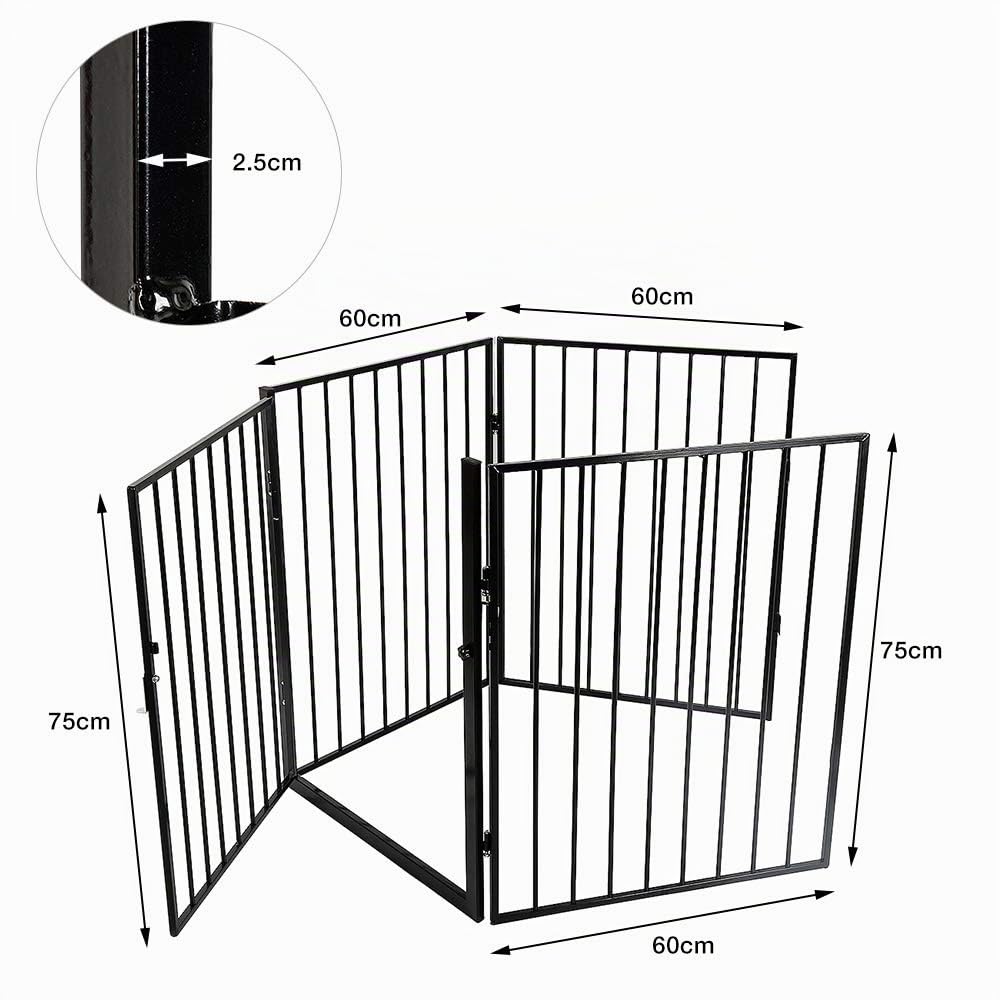 Recinto grande per cuccioli esterno recinto per cani gatti cuccioli roditori - modelli differenti-Cancelletto di Sicurezza Barriera Protettiva per Bambini (240 * 2.5 * 75 cm (4 pezzi))