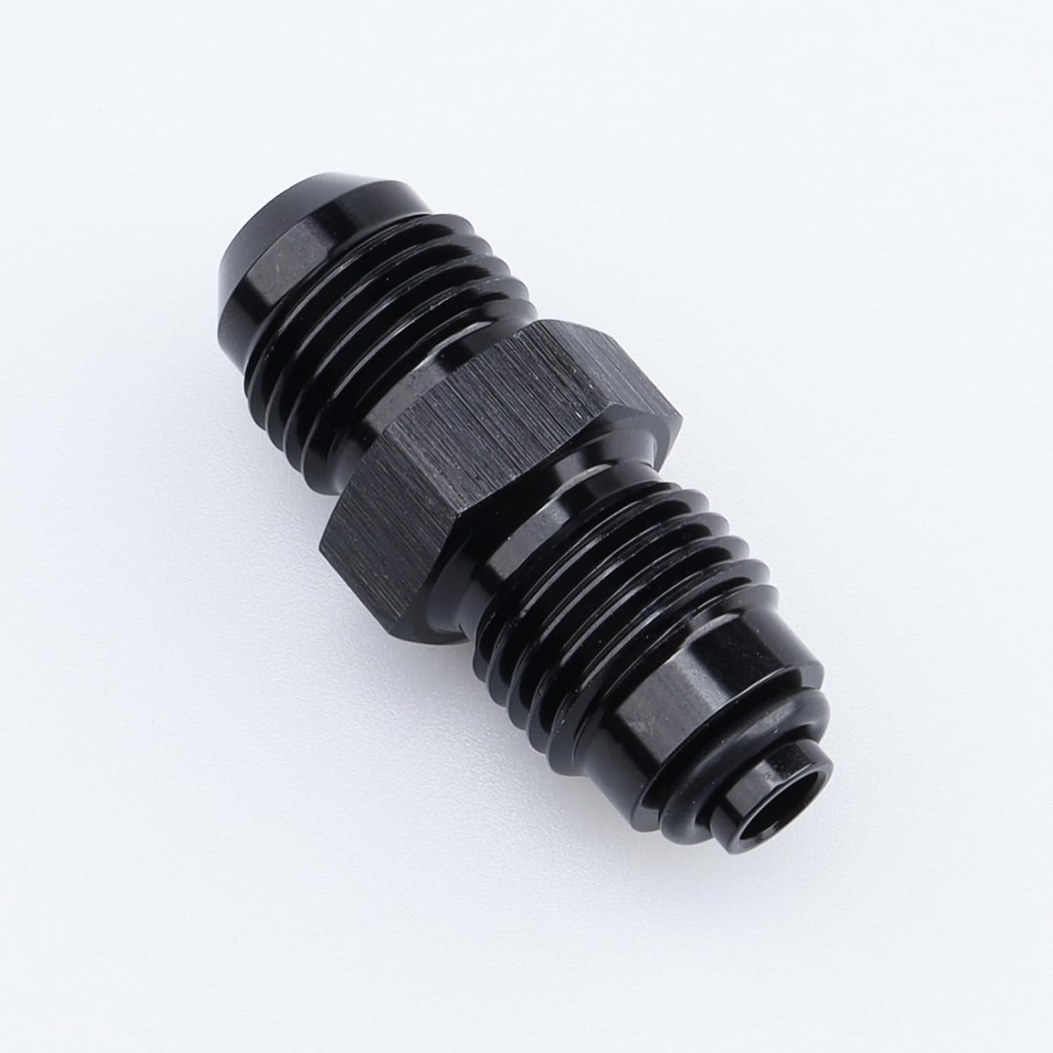 AC PERFORMANCE M14x1.5 to -6 AN Power Steering Bump Tube Adapter Fitting Aluminum Black