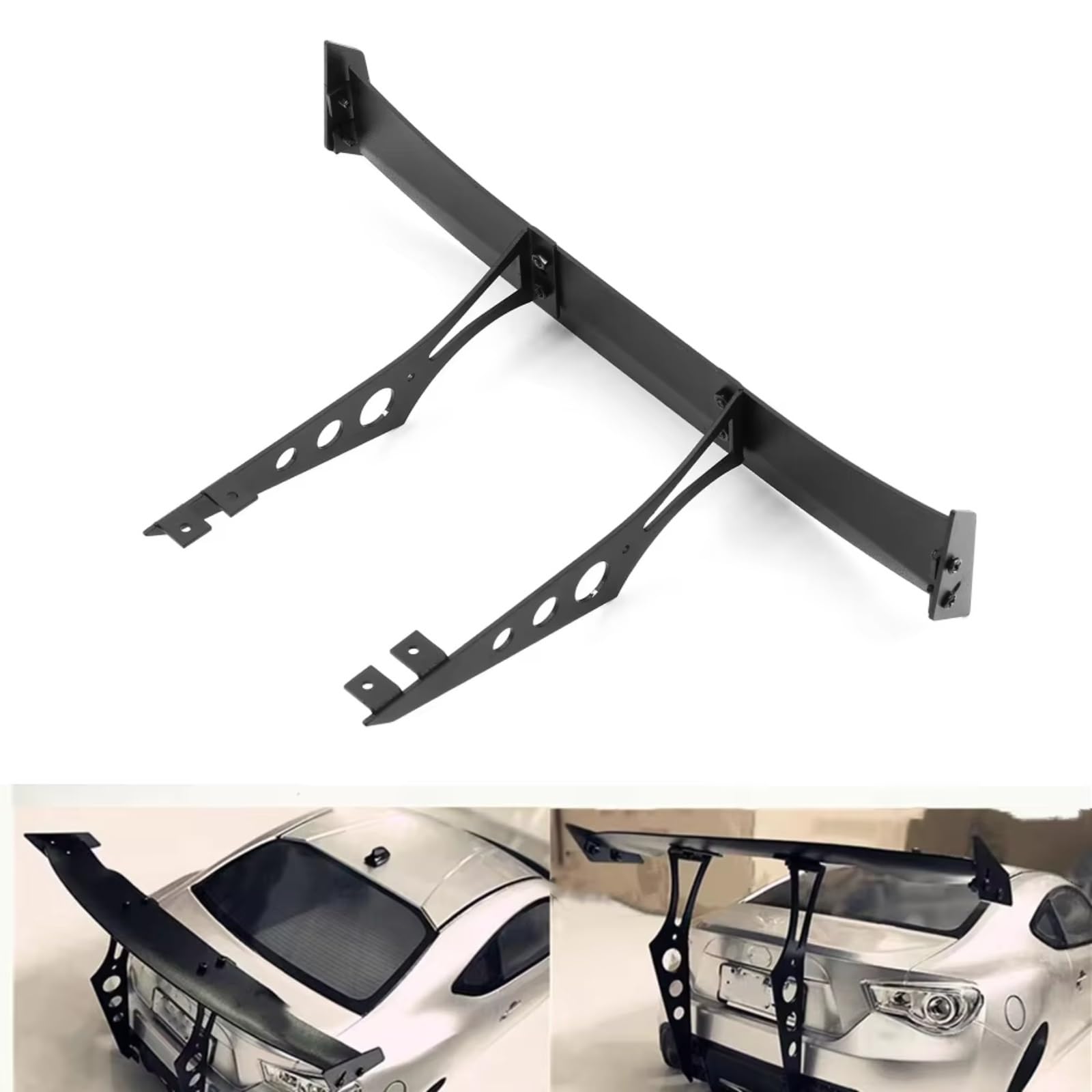 Piezas para Coches RC para Tamiya para TT01 para TT02 XV01 para HSP 94123 para Sakura 1/10 RC Drift Car Piezas De Metal Alerón Trasero