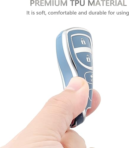 Miniatura 6 de OFFCURVE Funda protectora completa de TPU para llave de automóvil Nissan Xterra Titan Armada Frontier Quest Sentra Infiniti FX35 FX45 QX4 3 Botones