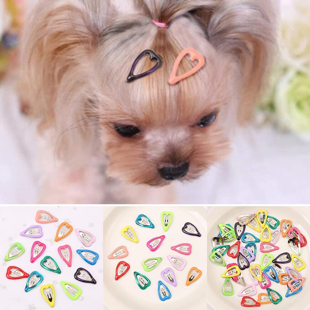 Amazon.co.jp: ペット髪飾り 20個入り ペット用ヘアクリップ ヘア